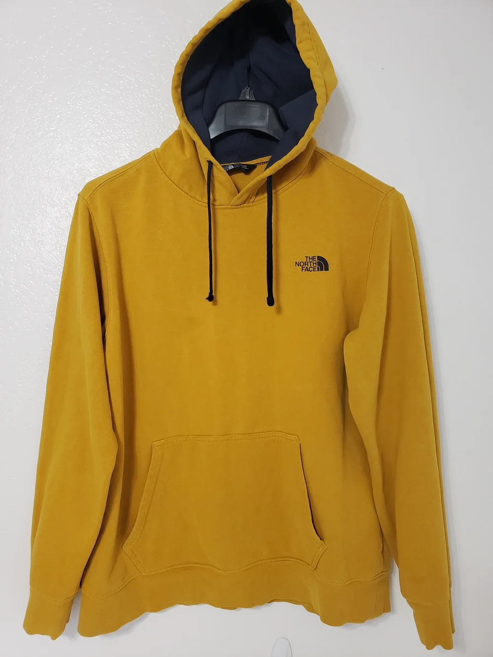 North Face Men’s Large Mustard Yellow Graphic Pullover Hoodie CA Since 66